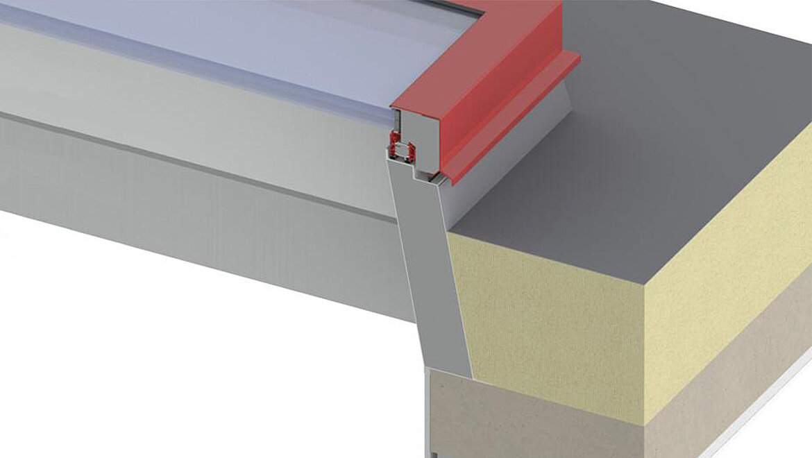 Flachdach Fenster Passivhaus Konstruktionsdetails