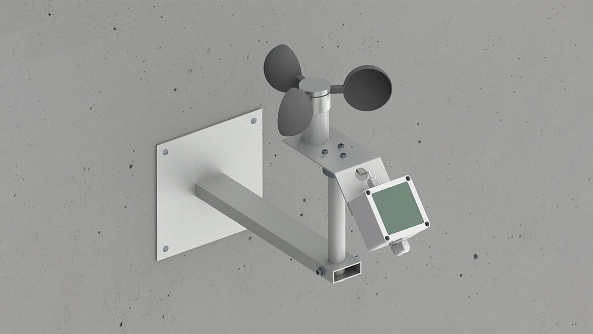 Flachdach Fenster Wind- und Regenfühler