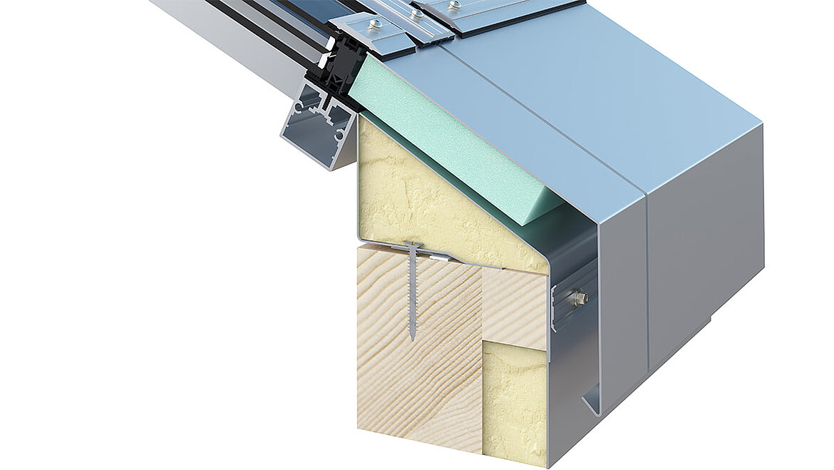 Montage auf Holzaufkantung