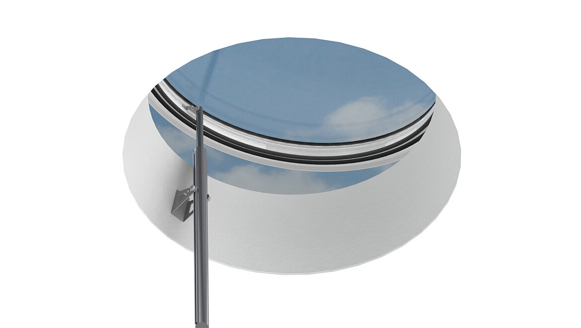 Spindelhuböffner 24 V | solo Flachdach Fenster rund Spindelhuböffner