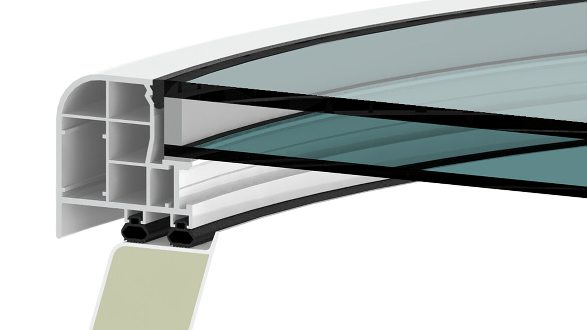 LAMILUX Flachdach Fenster F100 rund Sonnenschutzverglasung (MHF) 2-fach ESG LAMILUX Flachdach Fenster F100 rund Sonnenschutzverglasung (MHF) 2-fach ESG