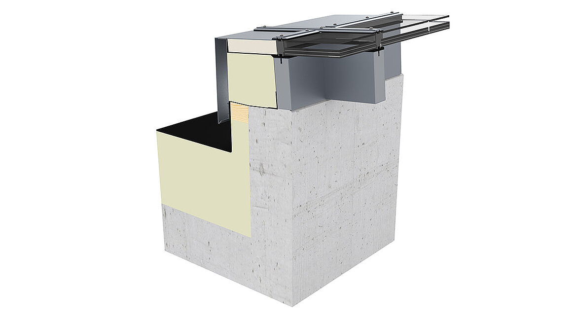 LAMILUX Brandschutz Glasdach Fire Resistance - 30 Minuten Feuerwiderstand LAMILUX Brandschutz Glasdach REI 30 Querschnitt