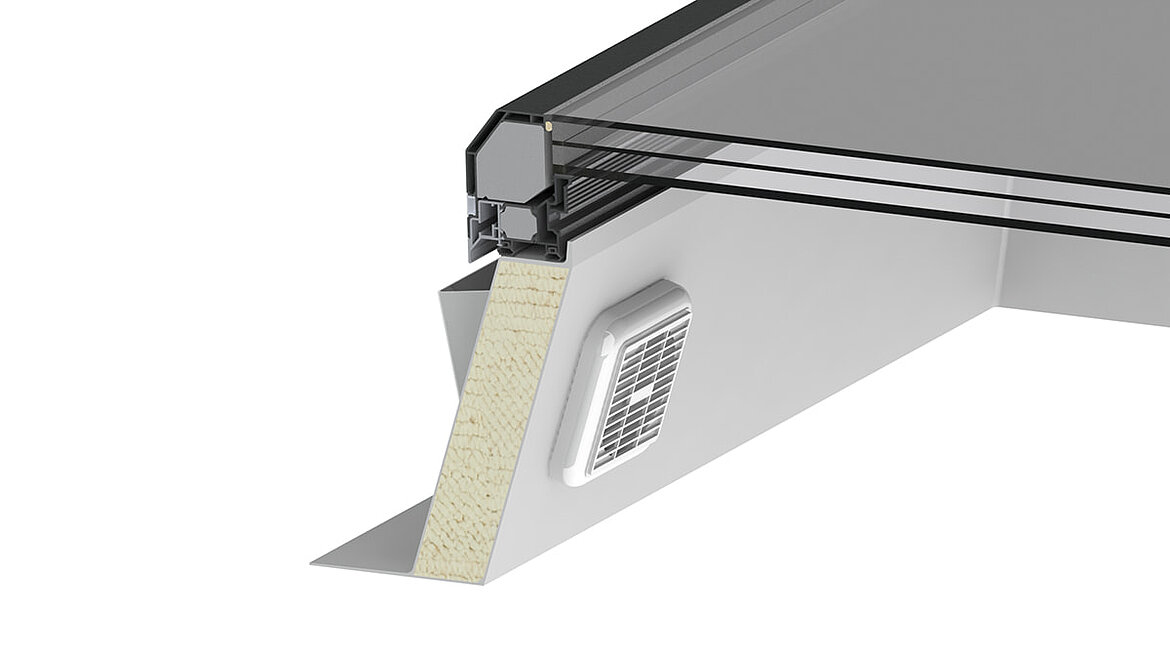 Flachdach Fenster Kleinraumlüfter