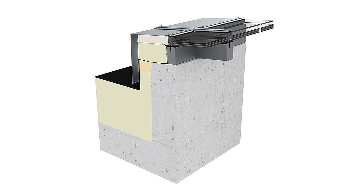LAMILUX Brandschutz Glasdach Fire Resistance - 60 Minuten Feuerwiderstand LAMILUX Brandschutz Glasdach REI60 Querschnitt