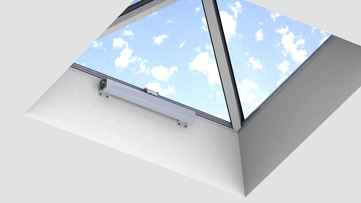 Kettenschuböffner 230 V - auch als verdeckter Kettenschubantrieb inkl. verdeckter Kabelführung erhältlich (24 V auf Anfrage) Kettenschuböffner