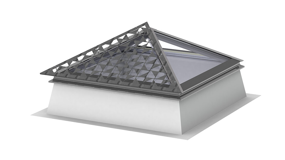 Sonnenschutz außenliegend "Laubbaumoptik", starr Flachdach Fenster Sonnenschutz