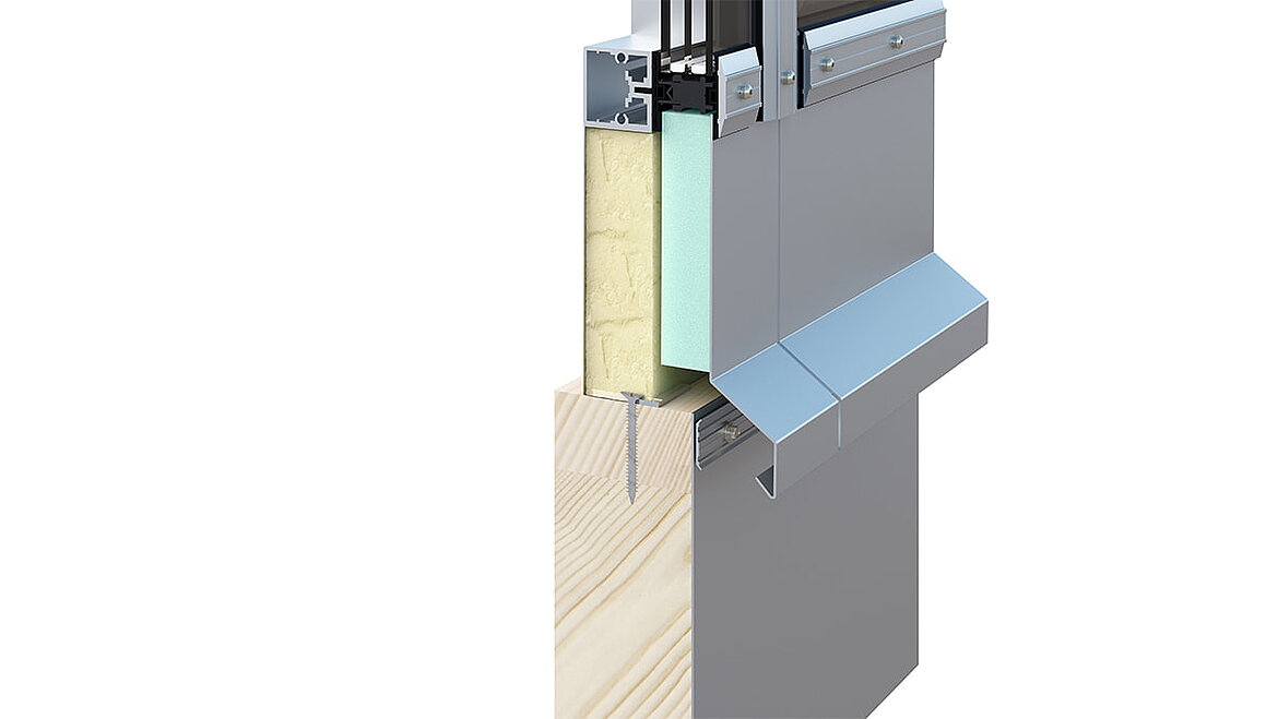 Montage auf Holzaufkantung