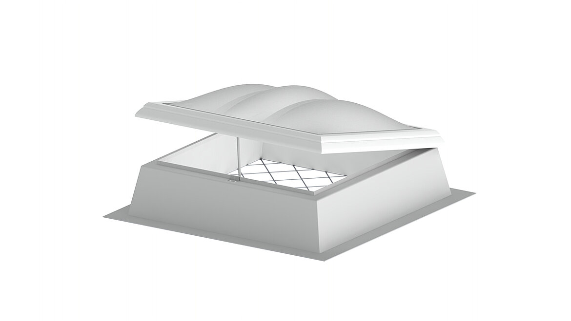 LAMILUX Lichtkuppel F100 W gelagertes Durchsturzgitter