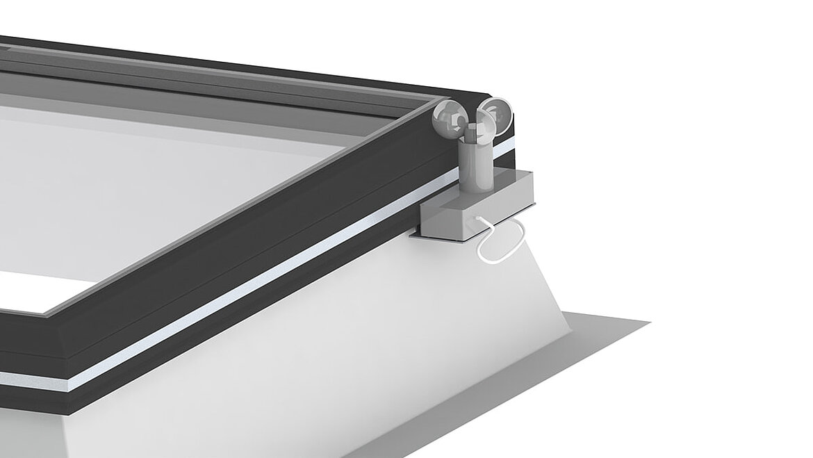 Flachdach Fenster Wind- und Regenfühler