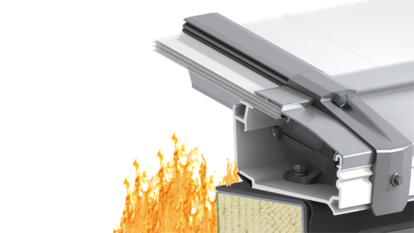 LAMILUX Lichtband B, Linearer Durchbrandschutz