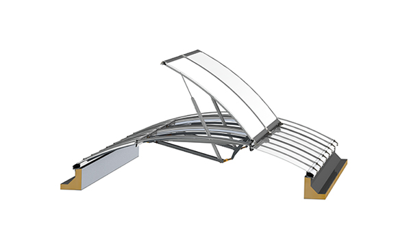 Rauchlift Lichtband B als tandemserielle Einzelklappe