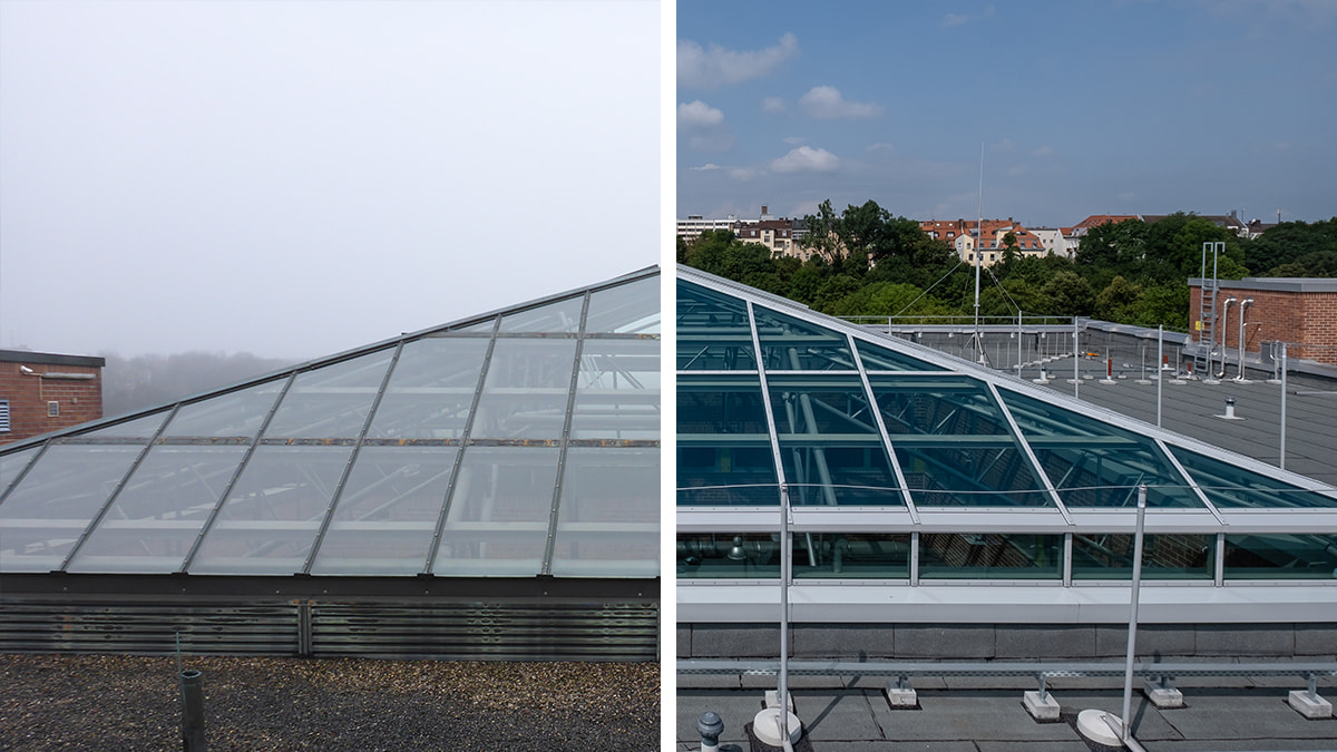 LAMILUX Sanierung des Dante - Gymnasiums in München 